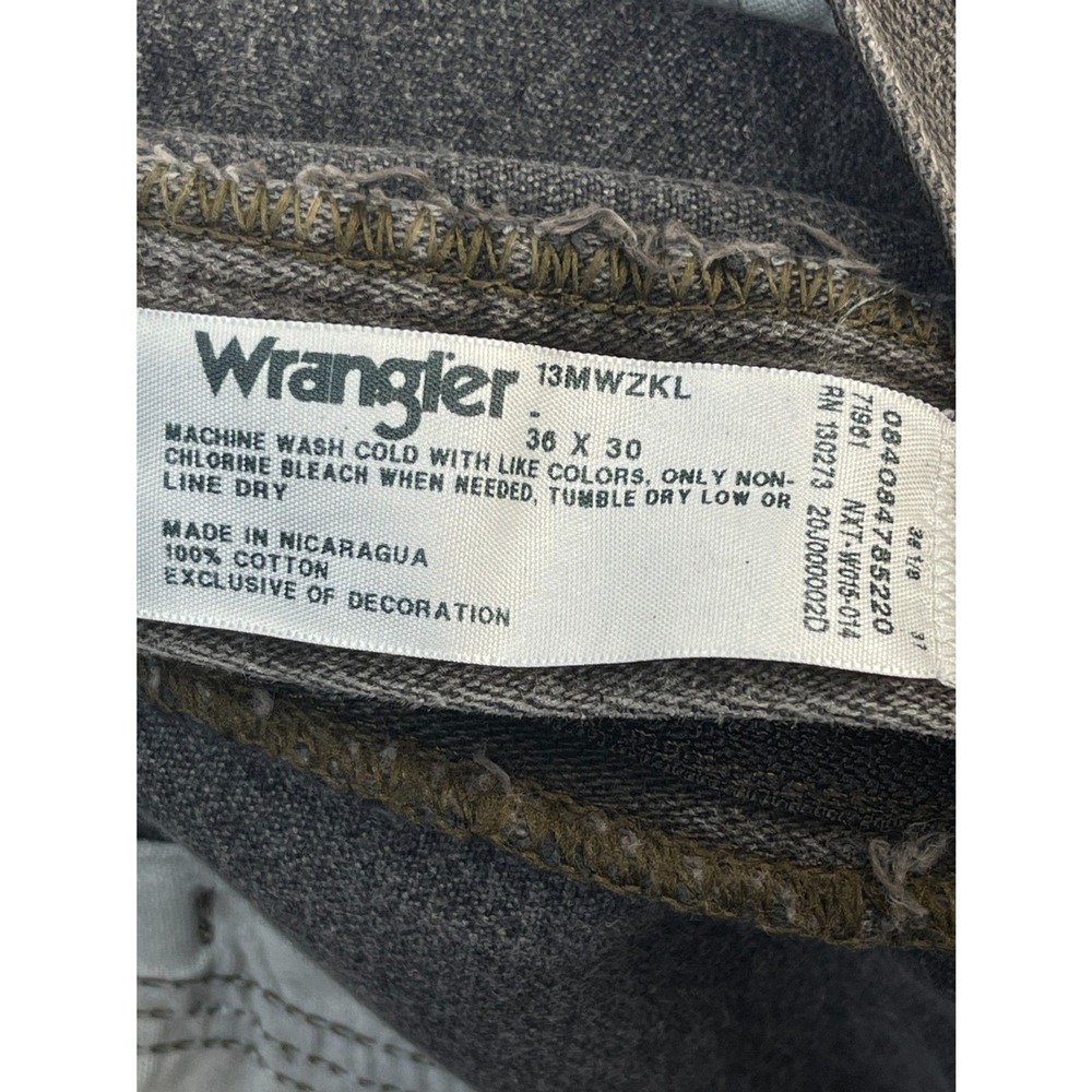 Wrangler Jeans Mens 36x30 Black Cowboy Cut 13MWZ Dark Wash Rodeo Western Y2K - Picture 3 of 6